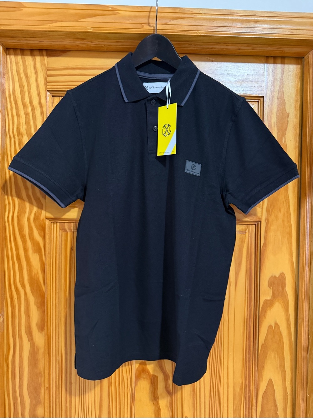 Christian Lacroix Black Polo with Gray Trim